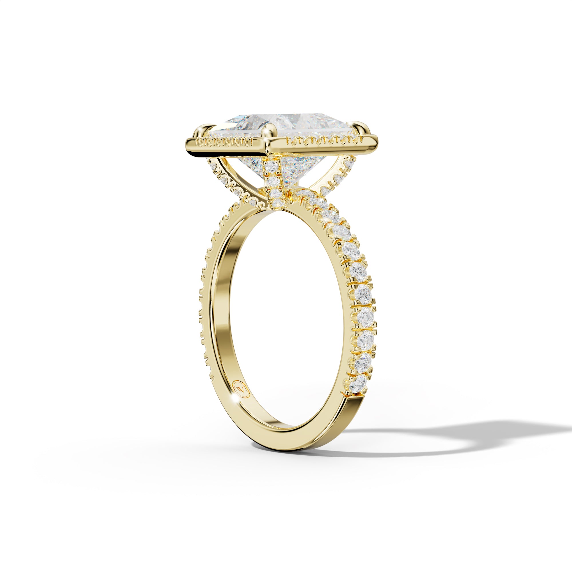 Violet Princess Cut Engagement Ring